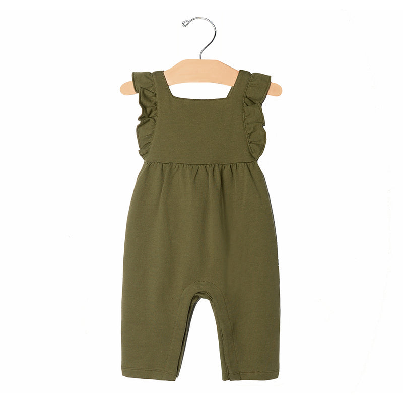 Light Corduroy Flutter Overall- Green