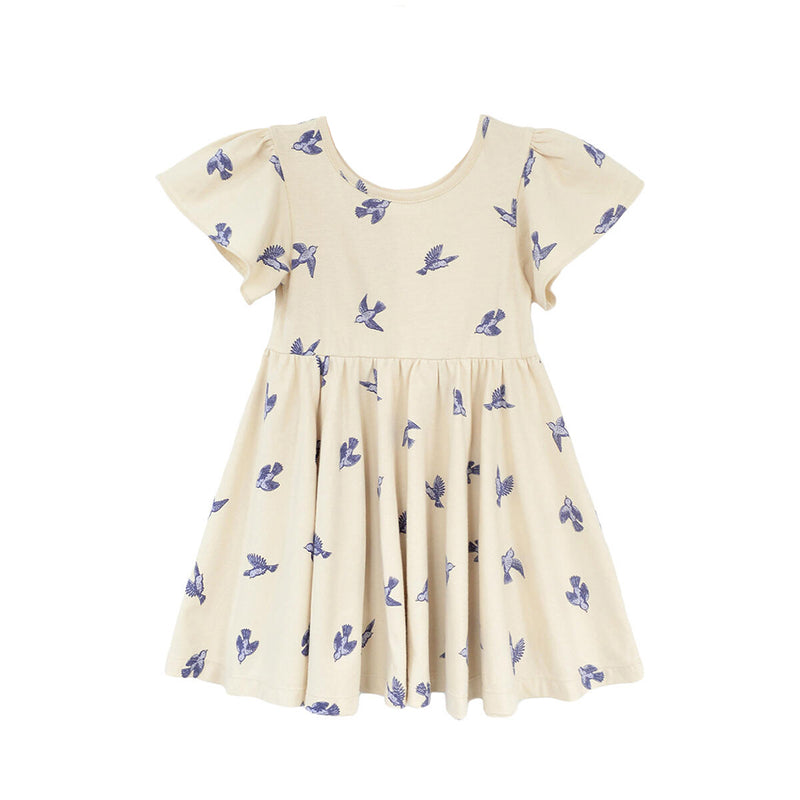 Twirl Dress- Bluebirds