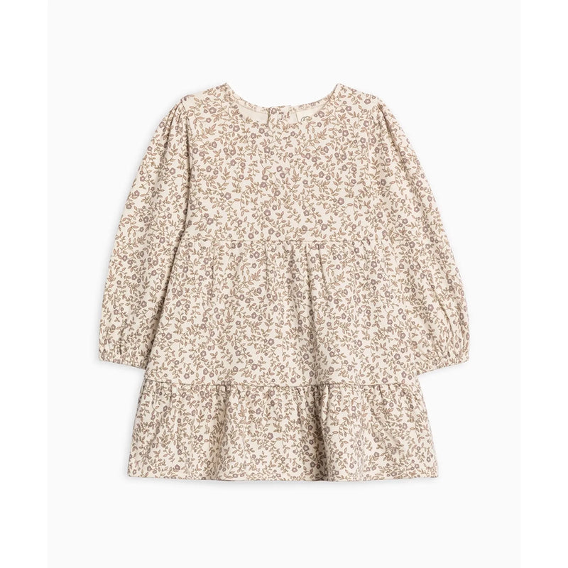 Organic Sofia Long Sleeve Tiered Dress- Aurora Floral