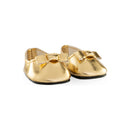 14" Baby Doll Clothes- Gold Ballet Flats