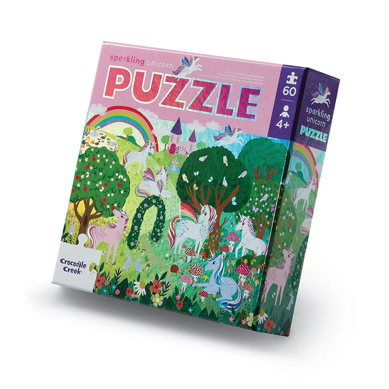 60pc Foil Puzzle- Sparkling Unicorn