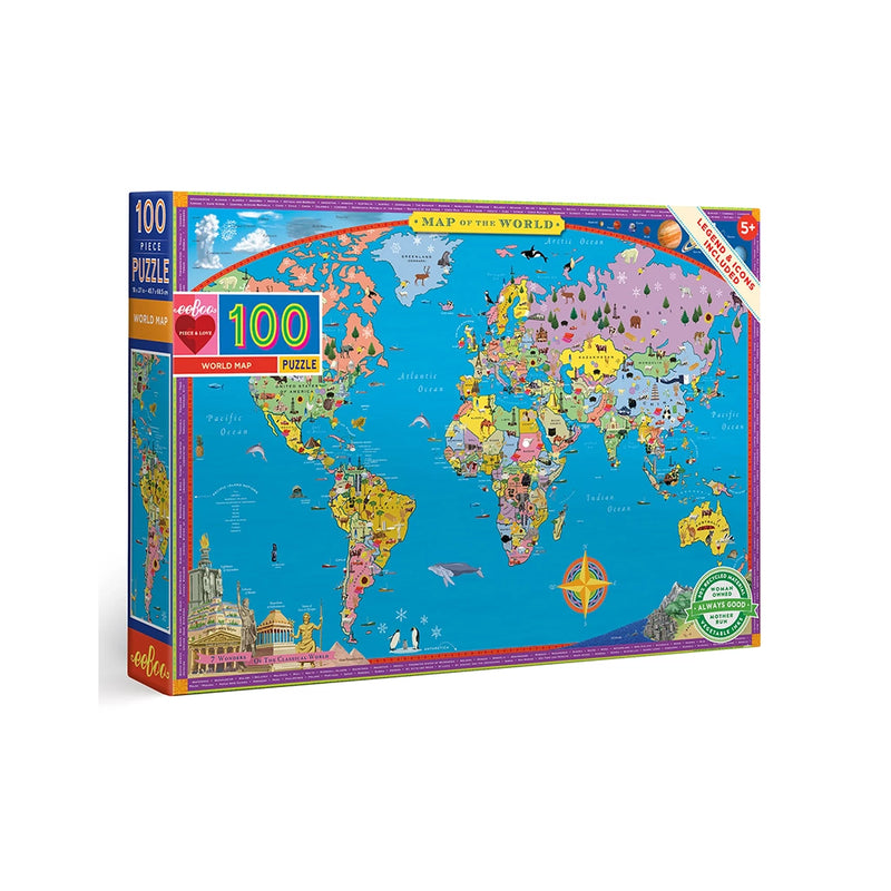 100 Pc Puzzle- World Map