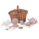 Tin Tea Set in Wicker Basket- Princess