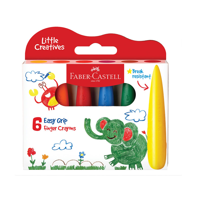 Little Creatives- Easy Grip Crayons Set of 6