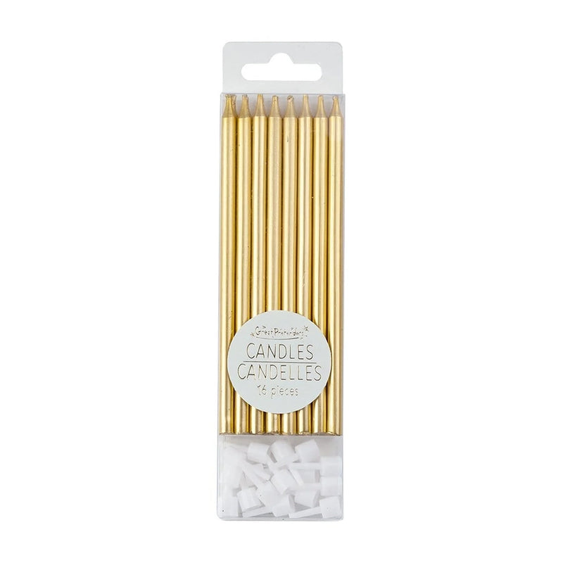 Candles- Metallic Gold 16 Pc set