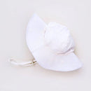 Baby Wide Brim Sunhat- Embroidered White