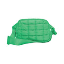 Glam Green Quilted Belt Bag
