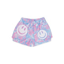 Plush Shorts- Tie Dye Smile
