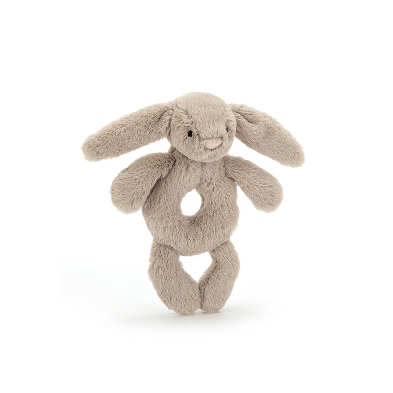 Bashful Beige Bunny Ring Rattle