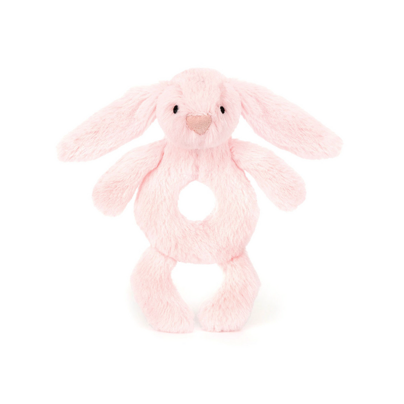 Bashful Pink Bunny Ring Rattle