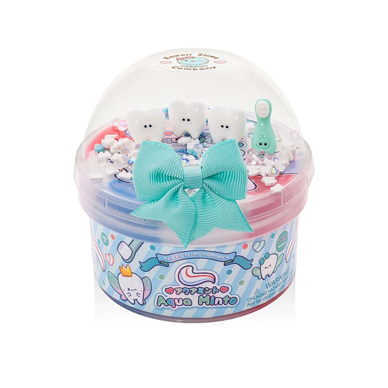 Aqua Minto Glossy Clear Signature Dome Slime 10 oz