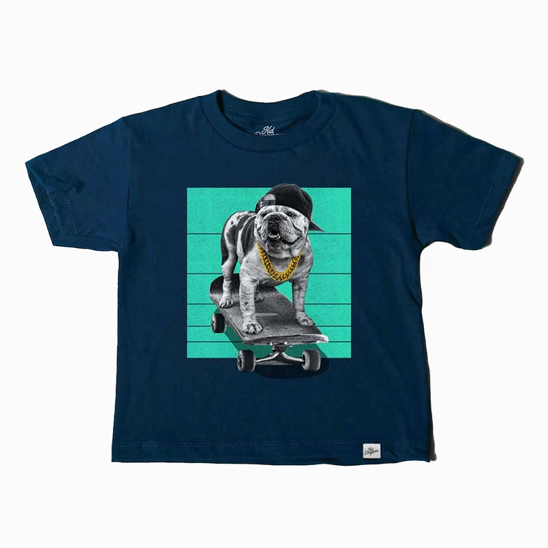 Skateboarding Bulldog Graphic Tee