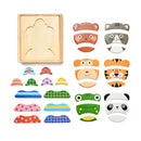 Kidoki Animal Mix Up! Wooden Puzzle