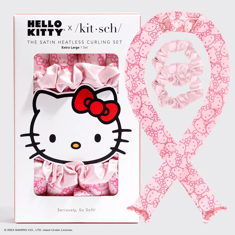 XL Satin Heatless Curling Set- Hello Kitty