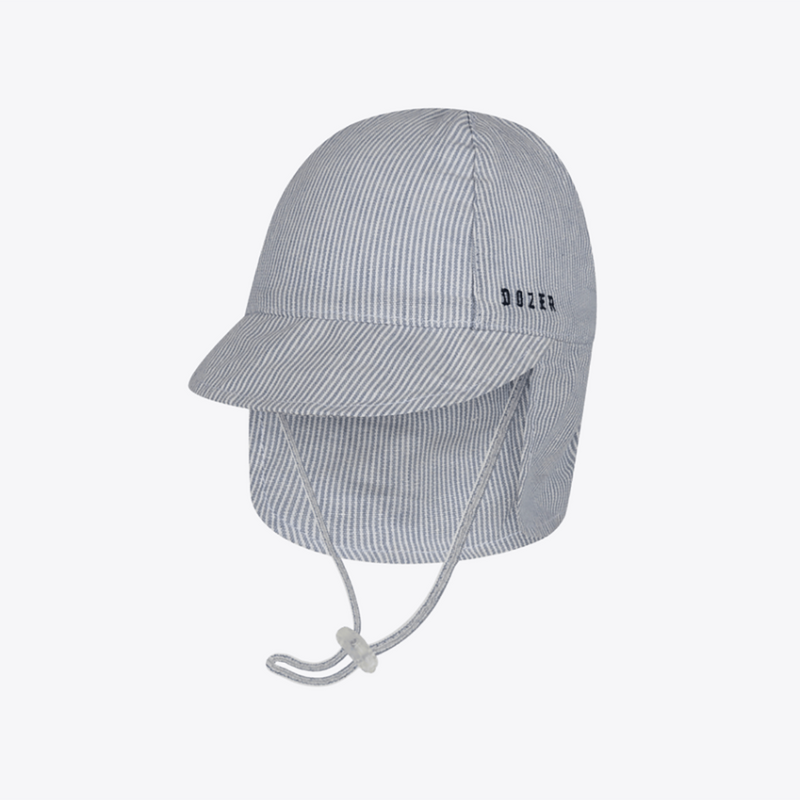 Baby Legionnaire Hat- Bawley Blue Stripe