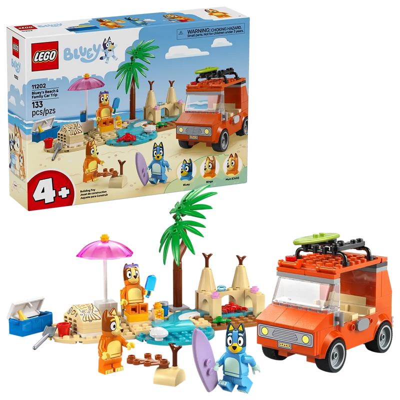 LEGO® Bluey- Bluey's Beach & Family Car Trip