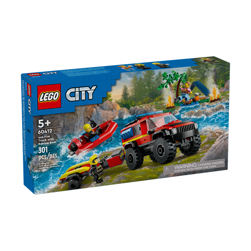 LEGO® City 4x4 Fire Truck with Rescue Boat