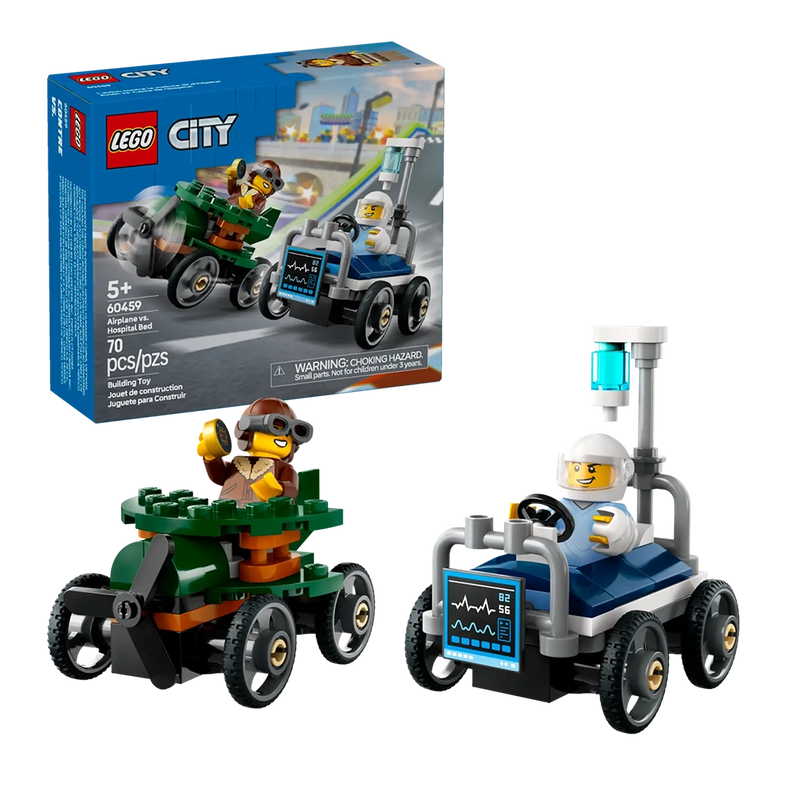 LEGO® City Airplane Vs. Hospital Bed Race Car Pack