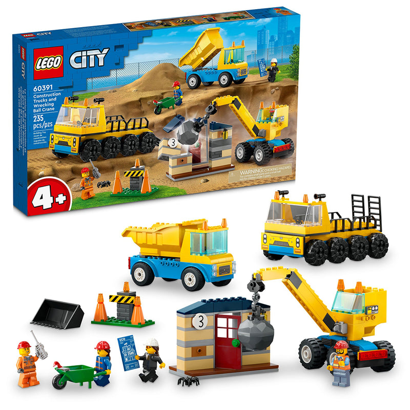LEGO® City Construction Trucks & Wrecking Ball Crane