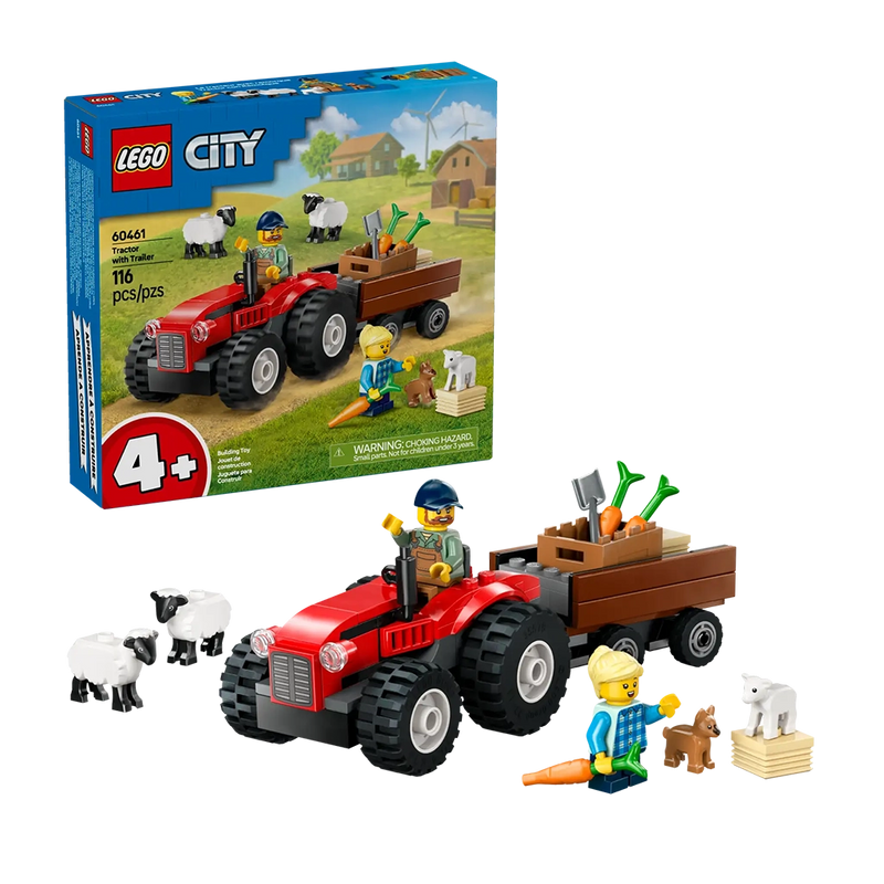 LEGO® City Red Farm Tractor with Trailer