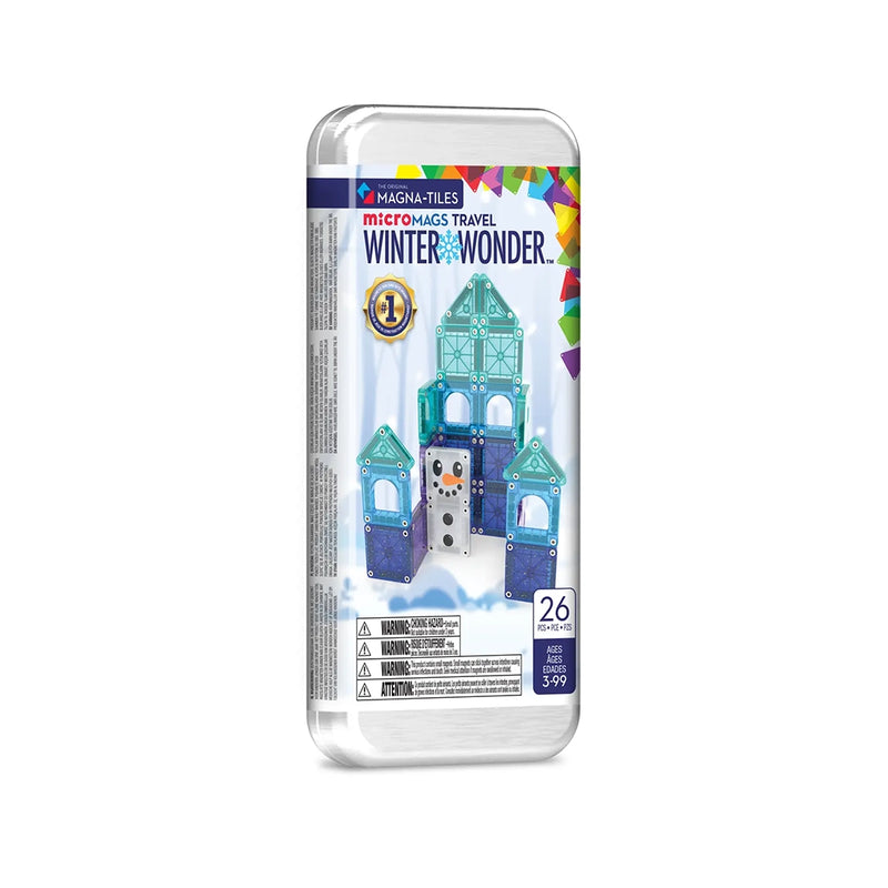 Magna-Tiles Micromags Winter Wonderland 26 pc Travel Set