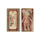 Big Sister Mouse in Matchbox- Pink Swiss Dot Pajamas