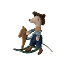 Cowboy Mouse with Rocking Horse- Little Brother