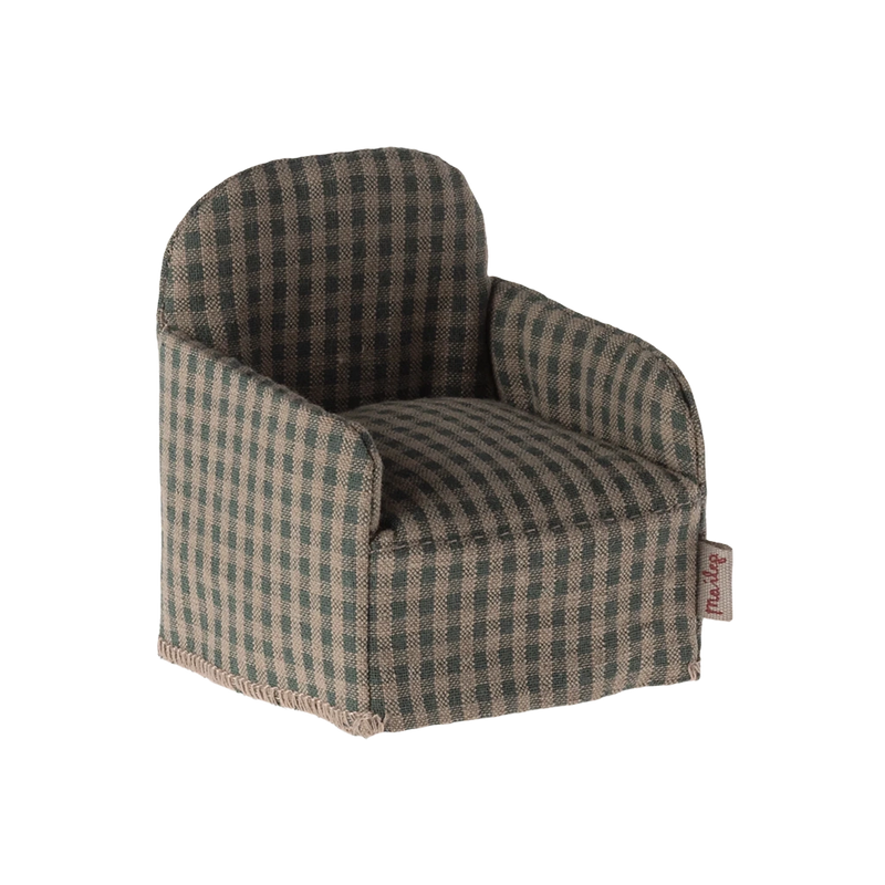 Chair for Mice- Green Checker
