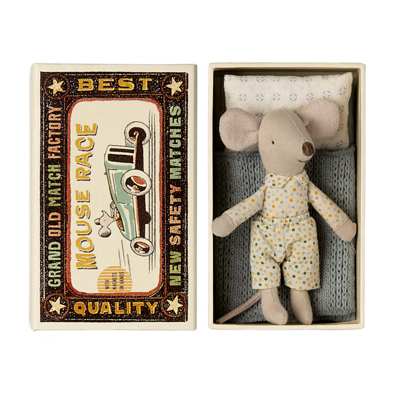 Little Brother Mouse in Matchbox (Polka Dot)