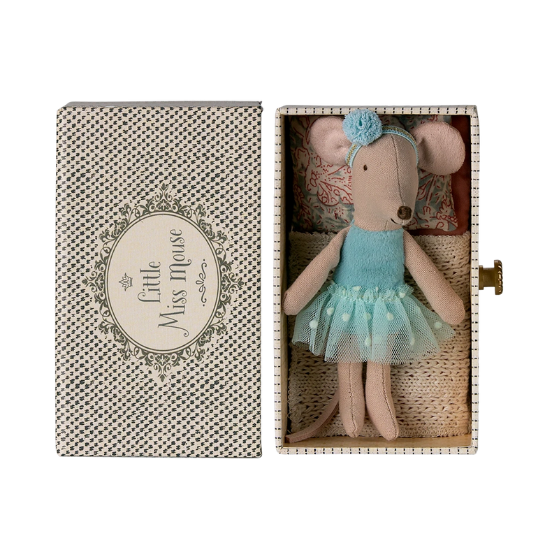Little Sister Dance Mouse in Daybed- Light Blue Tutu