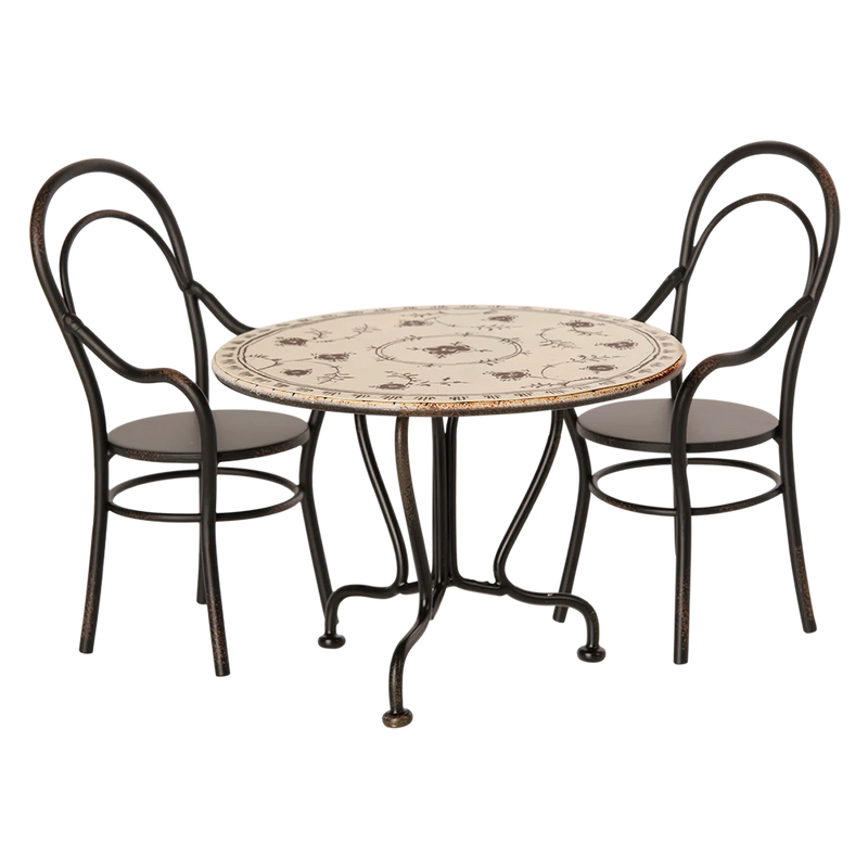 Miniature Dining Set with 2 Chairs