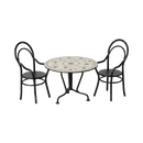 Miniature Dining Set with 2 Chairs