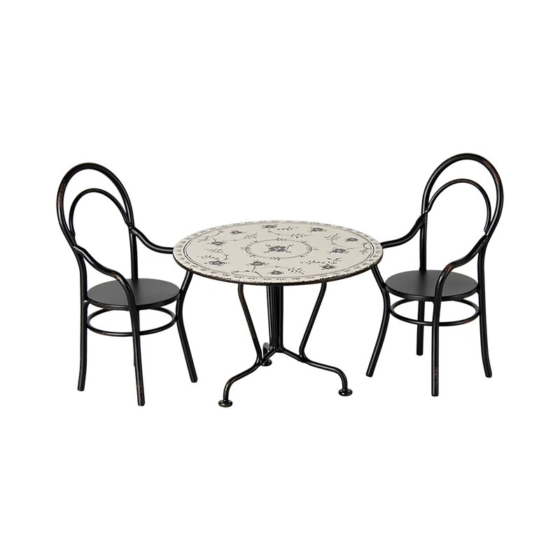 Miniature Dining Set with 2 Chairs