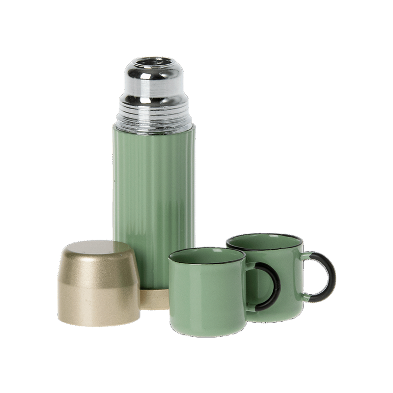 Miniature Thermos and Cups- Mint