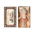 Little Sister Princess Mouse in Matchbox- Pink Petal Tutu