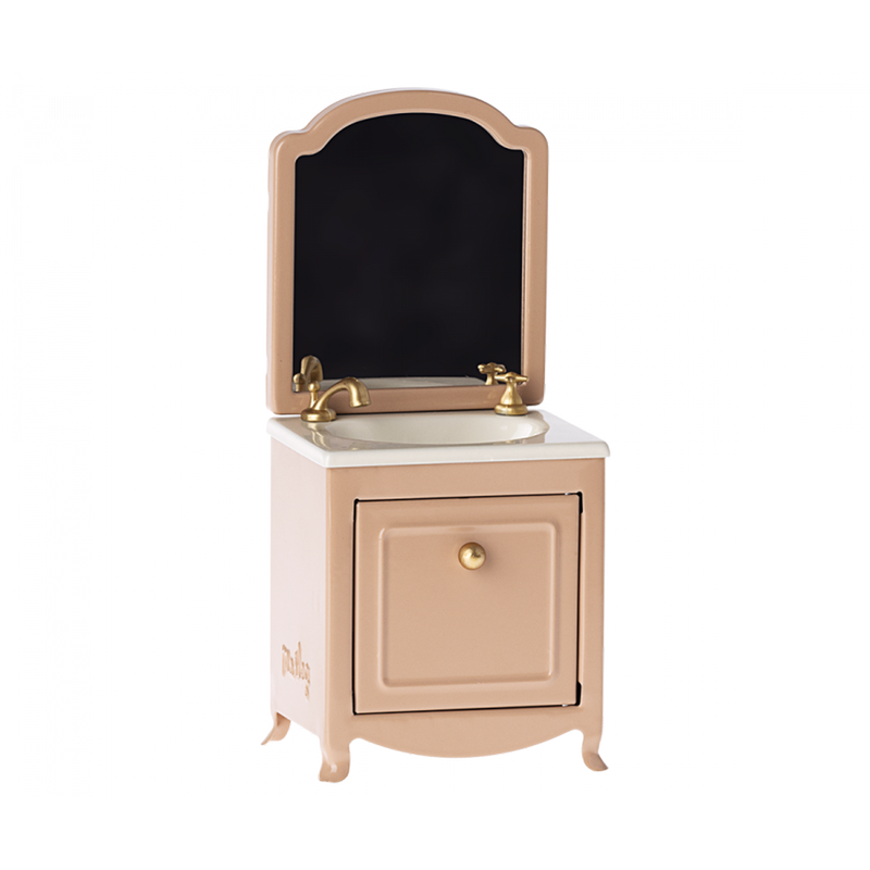 Sink Dresser with Mirror for Mice- Dark Powder