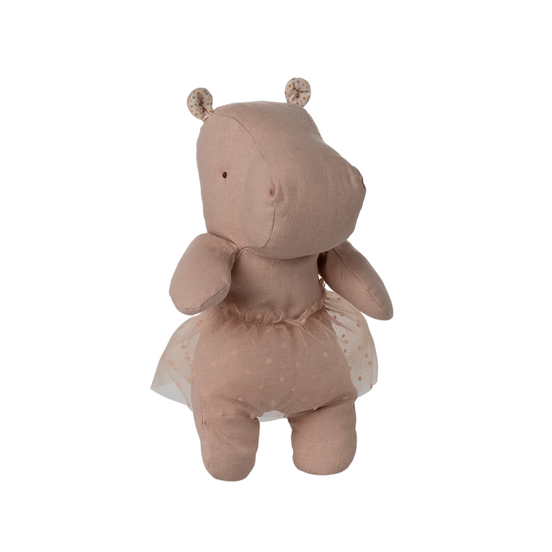 Safari Friends- Small Hippo with Skirt Soft Rose