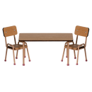 Table and Chair Set for Mice- Dark Powder