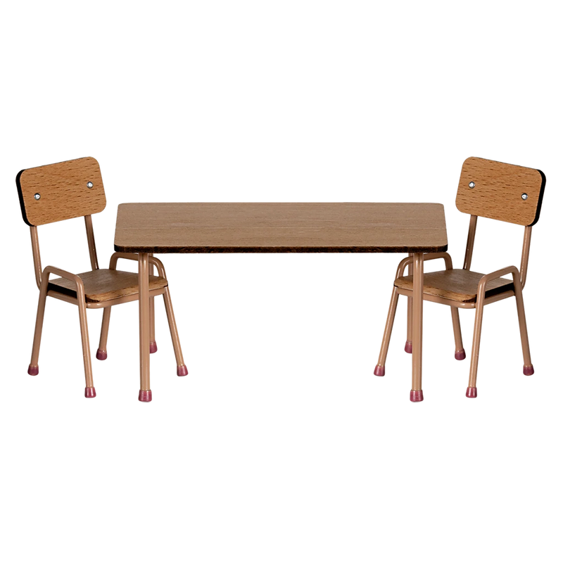 Table and Chair Set for Mice- Dark Powder
