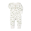 Organic Button Romper- Alpine