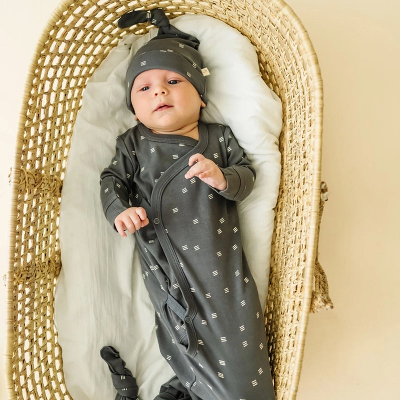 Organic Kimono Knotted Sleep Gown- Tribe