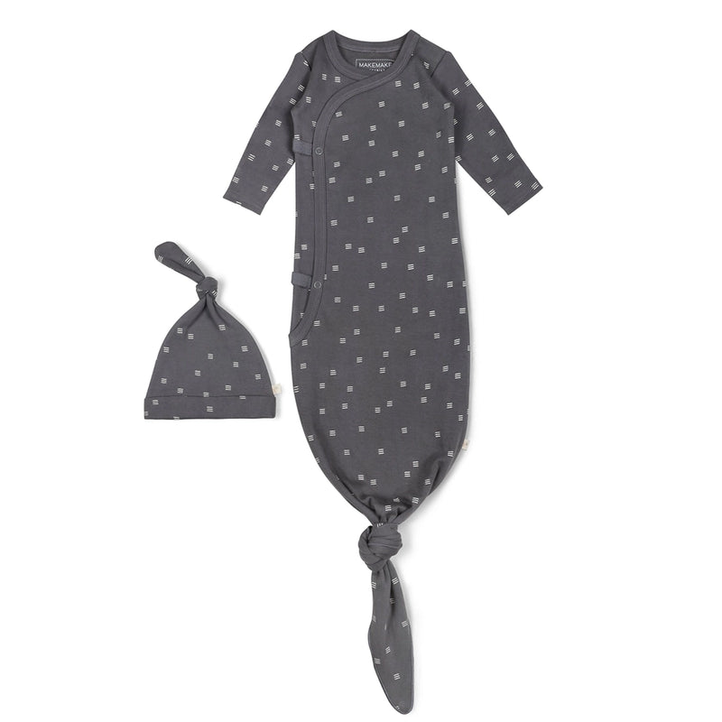 Organic Kimono Knotted Sleep Gown- Tribe