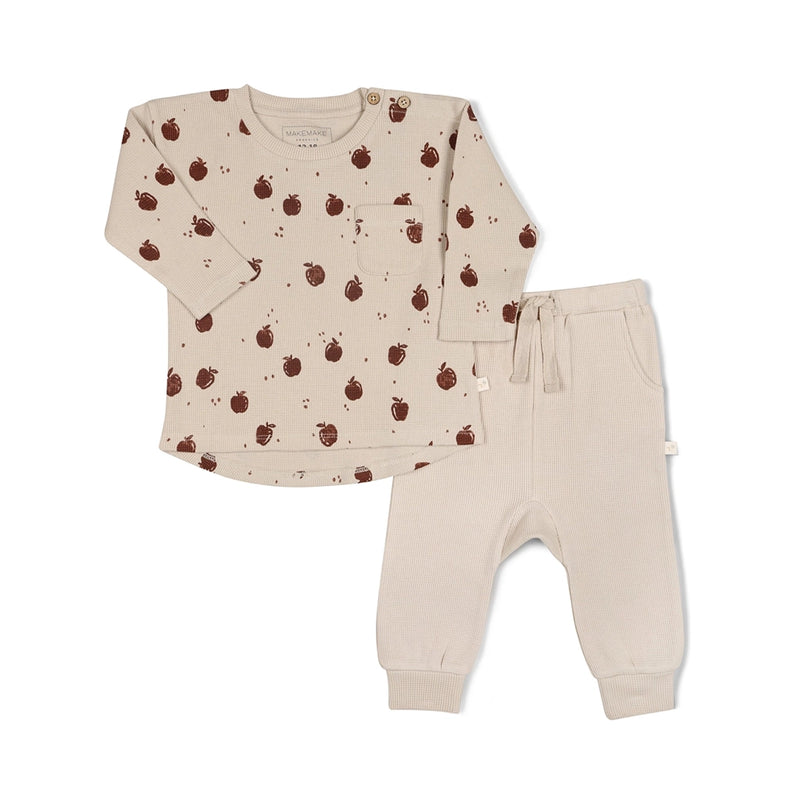 Organic Long Sleeve Tee & Pant Set- Orchard