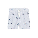 Organic Sweat Short Blue Angel Print- Heather Grey