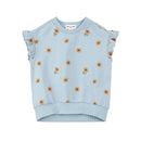 Organic Ruffle Top & Short Set- Celestial Blue Sunflower