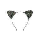 Black Glitter Cat Ears