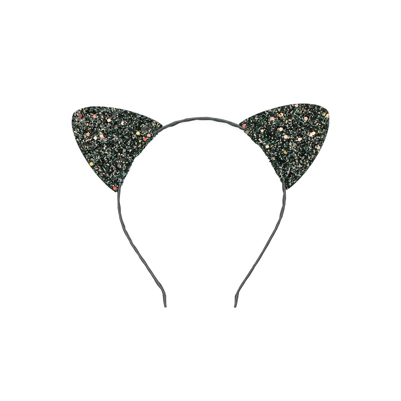 Black Glitter Cat Ears