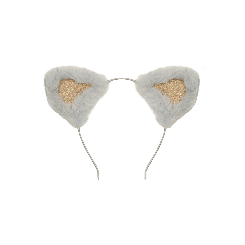 Furry Grey Cat Ears