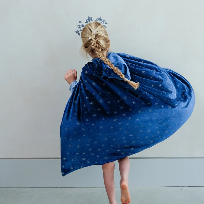 Ice Queen Blue Velvet Cape