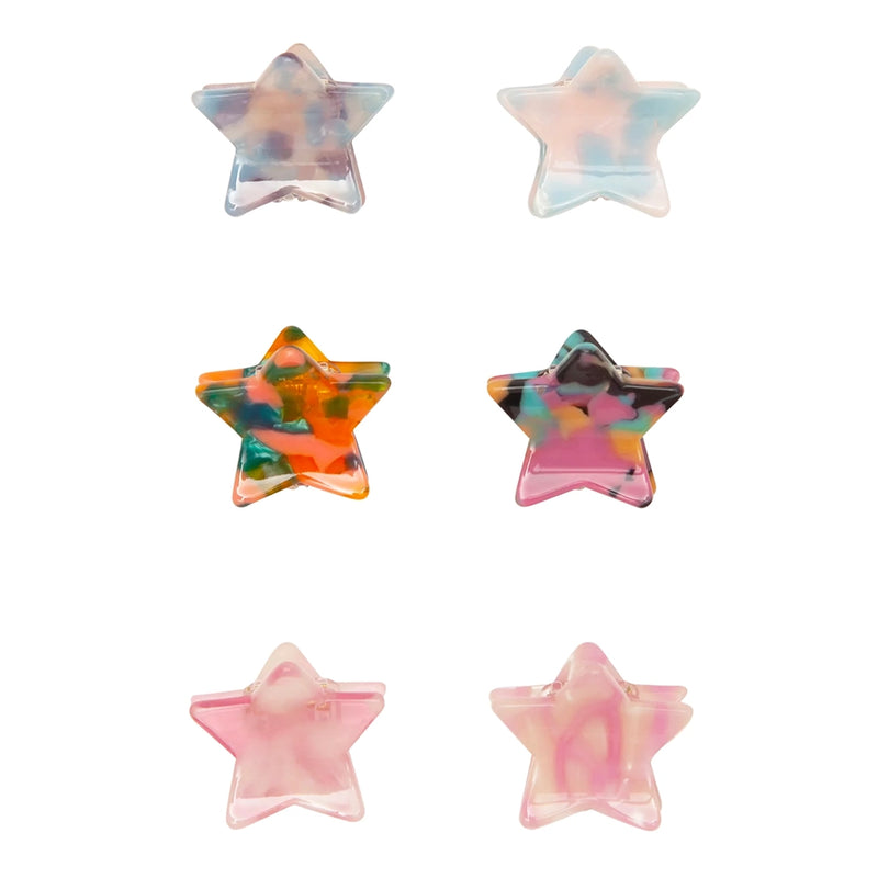 Mini Star Acetate Claw Clips